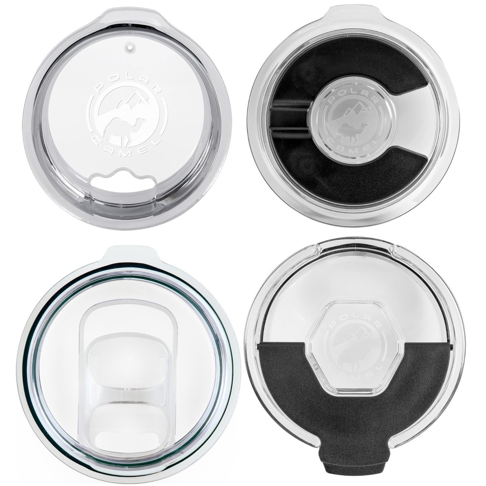 4-pack 20oz Polar Camel Tumbler Replacement Lid Set - Slide, Magnet, Straw, Flip